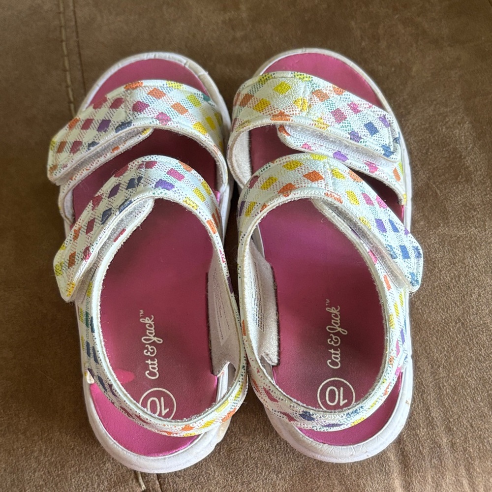 Cat & Jack Colorful Checkered Kids Sandals - Picture 5 of 6
